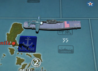 .75" Large Naval Base Marker with White Acrylic In-Fill (x10)
