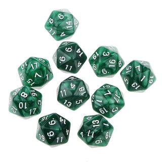 10pcs 20 Sided Dice Set