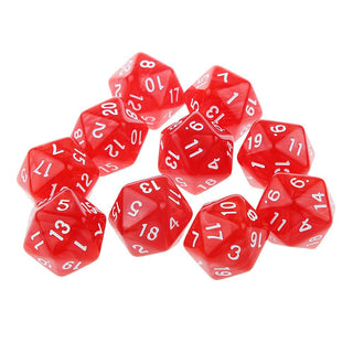 10pcs 20 Sided Dice Set