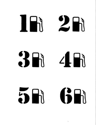 .5" x .5" Fuel Gauge Vinyl Stickers