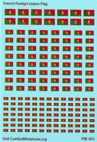 French Foreign Legion Flag Water Slide Decals