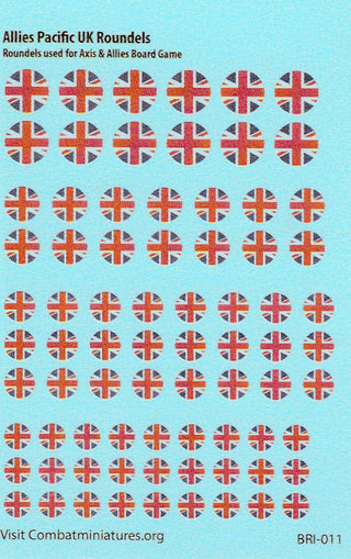 1/300-1/600 Allies Pacific UK Roundel Water Slide Decals