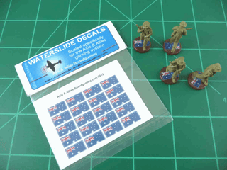 Axis & Allies Australia National Flag Infantry Base Insignia Water Slide Decal