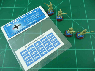 Axis & Allies Chinese Flag Infantry Base Insignia Water Slide Decal