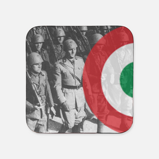 WW2 Italian Coaster w/ Axis & Allies Roundel (x1)