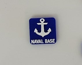 .75" Large Naval Base Marker with White Acrylic In-Fill (x10)