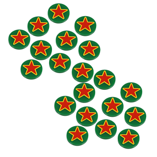 20pc WWII Faction Tokens, Russia Red Army Star Roundels