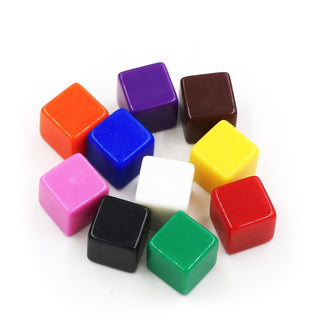 10pcs 16mm Blank Acrylic Dice