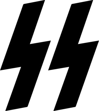 1/300-1/600 Lighting Bolt Silhouette in Black Waterslide Decals