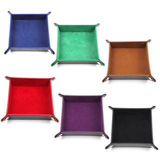 Small Foldable Dice Tray Box Folding Square 6 Colors