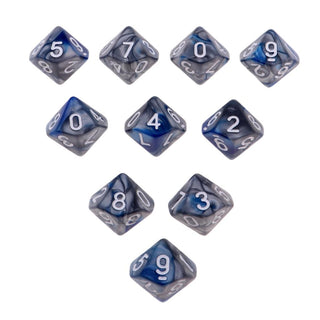 10pcs Double-colors D10 Multi-sided Dice Set
