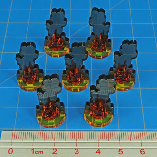 Litko Flaming Wreckage Marker, Small (x7)