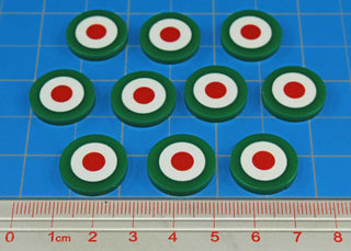 WWII Acrylic Faction Roundels, Italian Air Force Roundel (x10)