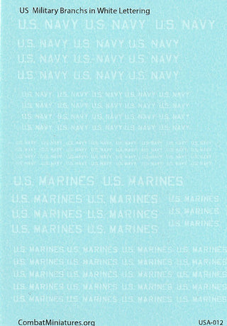 1/285 US Military Branches (Navy & Marines) in White