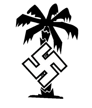 1/285 WW2 German DAK Palm in Black & White w/ Outline Water Slide Decal