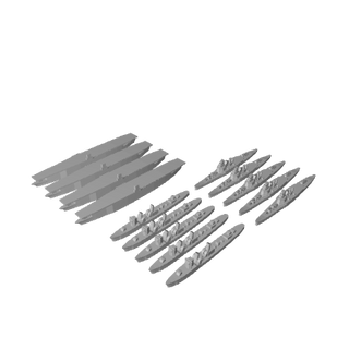 3D Printed 14pc IJN Akagi Battle Group