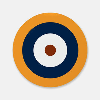 Single British Airforce Roundel Cork Back Coaster (Round)