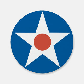 Single US Airforce Roundel Cork Back Coaster (Round)