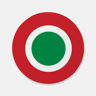 Single Italian Airforce Roundel Cork Back Coaster (Round)