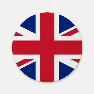Single Union Jack Roundel Cork Back Coaster (Round)