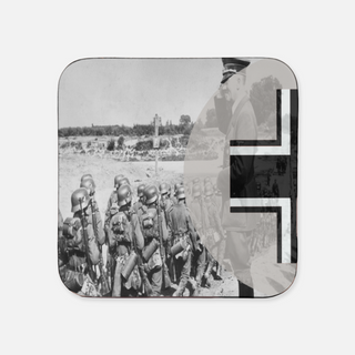 WW2 German Coaster with Axis & Allies Roundel (x1)