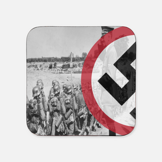 WW2 German Coaster with Axis & Allies Roundel (x1)