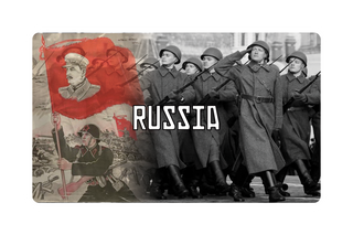 3.5" x 5.5" Soviet Russia Combat Label with Poster and Title