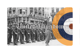 3.5" x 5.5" UK Roundel Combat Label with Title