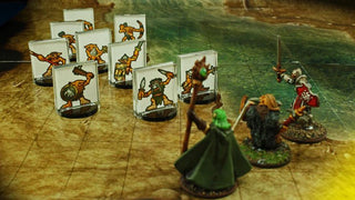 1 - inch Circle Base Paper Figure Stand, 1x1 inch Tall Slot (x10) - Combat Miniatures