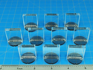 1 - inch Circle Base Paper Figure Stand, 1x1 inch Tall Slot (x10) - Combat Miniatures