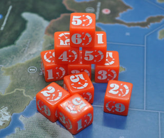 10pc Engraved Six - Sided Fuel/Movement Dice - Combat Miniatures