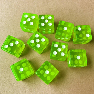 10pcs/pack Acrylic Dice 16mm Square Corner Transparent - Combat Miniatures