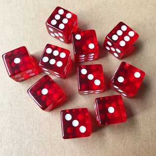 10pcs/pack Acrylic Dice 16mm Square Corner Transparent - Combat Miniatures