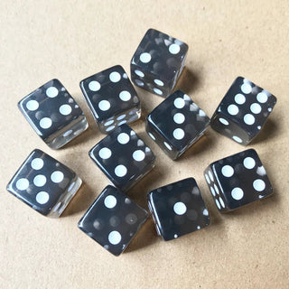10pcs/pack Acrylic Dice 16mm Square Corner Transparent - Combat Miniatures