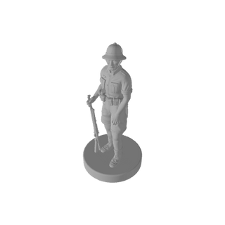 1/72 3D Printed World War 2 German DAK with Pith Helmet Pose 2 (x10)