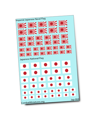 1/285 War Flag of the Imperial Japanese Navy Water Slide Decals - Combat Miniatures