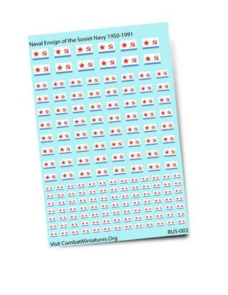 1/285 WW2 Naval Ensign of the Soviet Union Water Slide Decals - Combat Miniatures