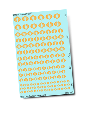 1/300 - 1/600 Cobra Command Silhouette in Gold Water Slide Decals (Copy) - Combat Miniatures