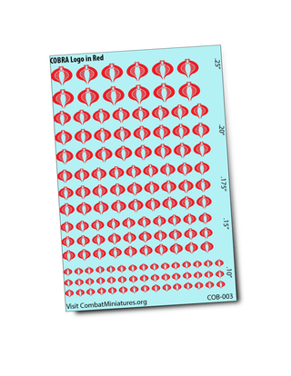 1/300 - 1/600 Cobra Command Silhouette in Red Water Slide Decals - Combat Miniatures