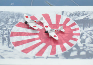 1/300 Japanese Aircraft Hinomaru with Border Decals | Axis & Allies Val Dive Bomber - Combat Miniatures