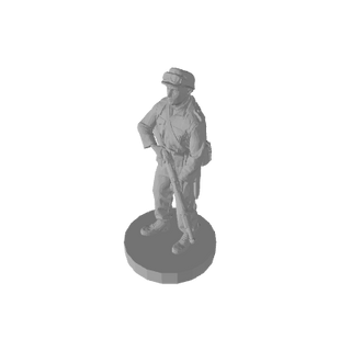 1/72 3D Printed Finnish Soldier in Cap Pose (x10) - Combat Miniatures