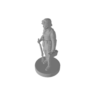 1/72 3D Printed German DAK with Helmet (x10) - Combat Miniatures