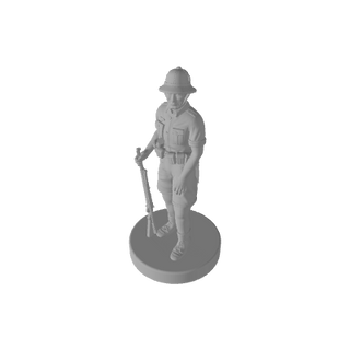 1/72 3D Printed World War 2 German DAK with Pith Helmet Pose 2 (x10) - Combat Miniatures