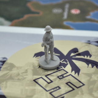 1/72 3D Printed World War 2 German DAK with Pith Helmet Pose 2 (x10) - Combat Miniatures