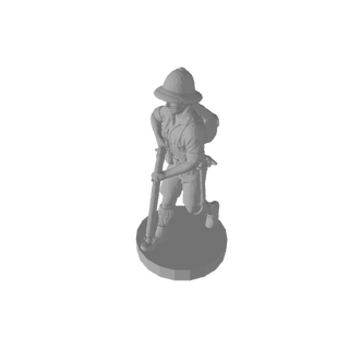 1/72 3D Printed WW2 Italian Infantry w/ Pith Helmet Pose 1 (x10) - Combat Miniatures