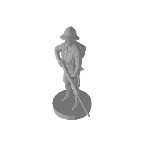 1/72 3D Printed WW2 Italian Infantry w/ Pith Helmet Pose 2 (x10) - Combat Miniatures