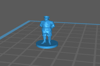 1/72 3D Printed WWII Chinese Commander (x1) - Combat Miniatures