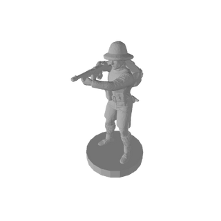 1/72 Scale 3D Printed 8th army Infantry with Pith helmet (x10) - Combat Miniatures