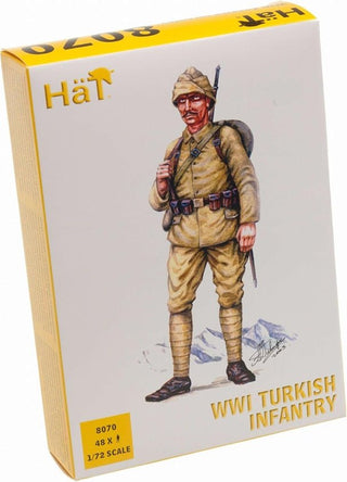 1/72 Scale WWI Turkish Infantry Set 8070 | HaT Miniatures 48 Unpainted Figures - Combat Miniatures