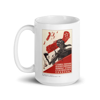 1941 Soviet Poster White glossy mug - Combat Miniatures